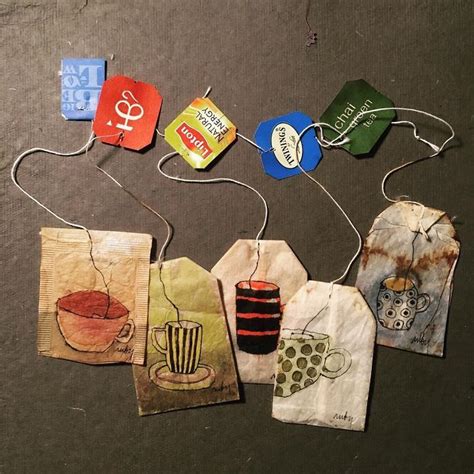 repurposing old tea bags.